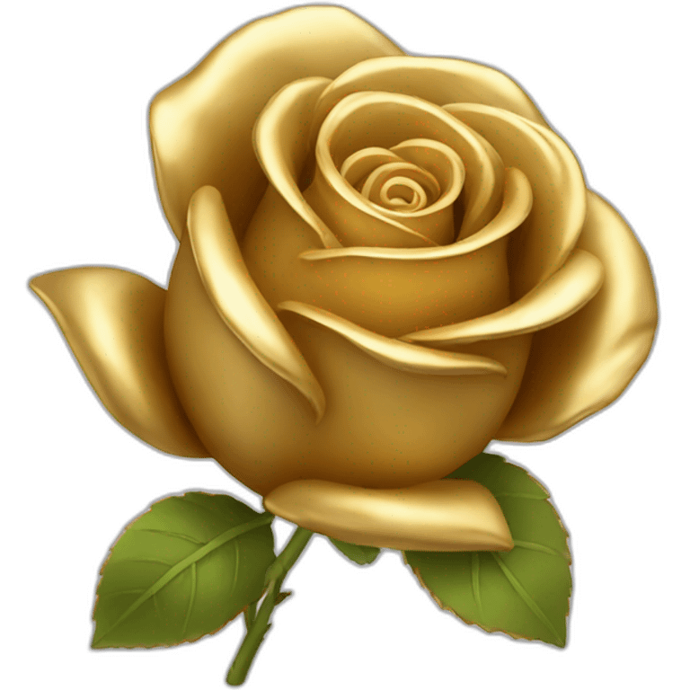 Gold rose emoji