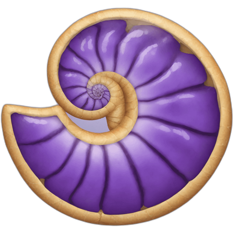  purple ammonite fossil emoji