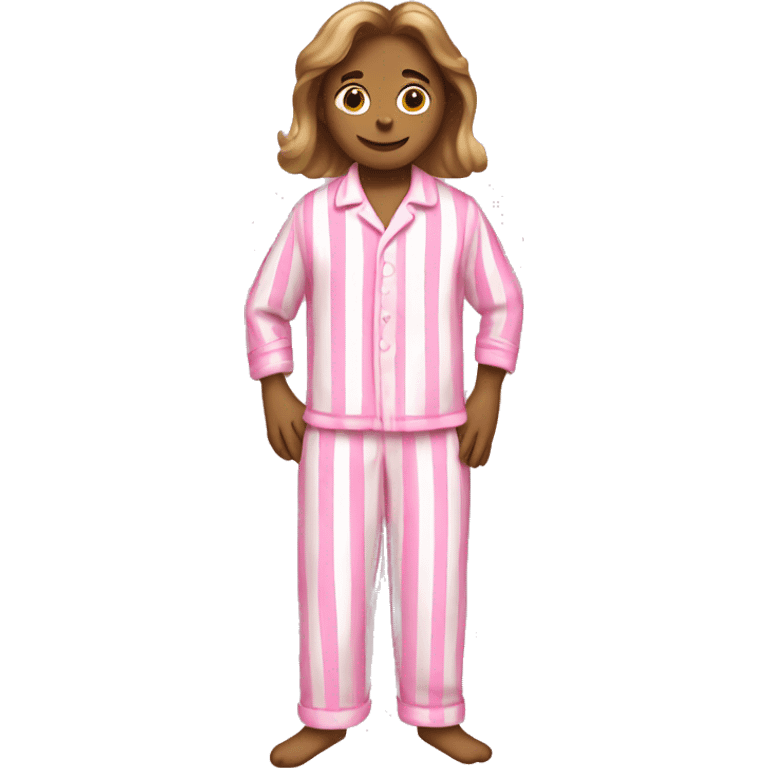 pink and white striped pajamas emoji