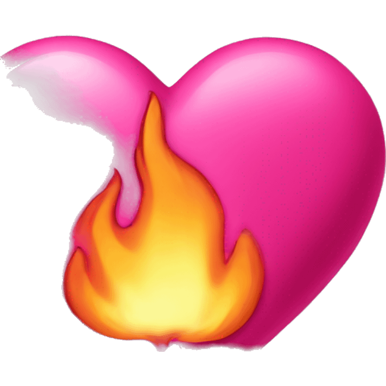 set fire pink heart  emoji