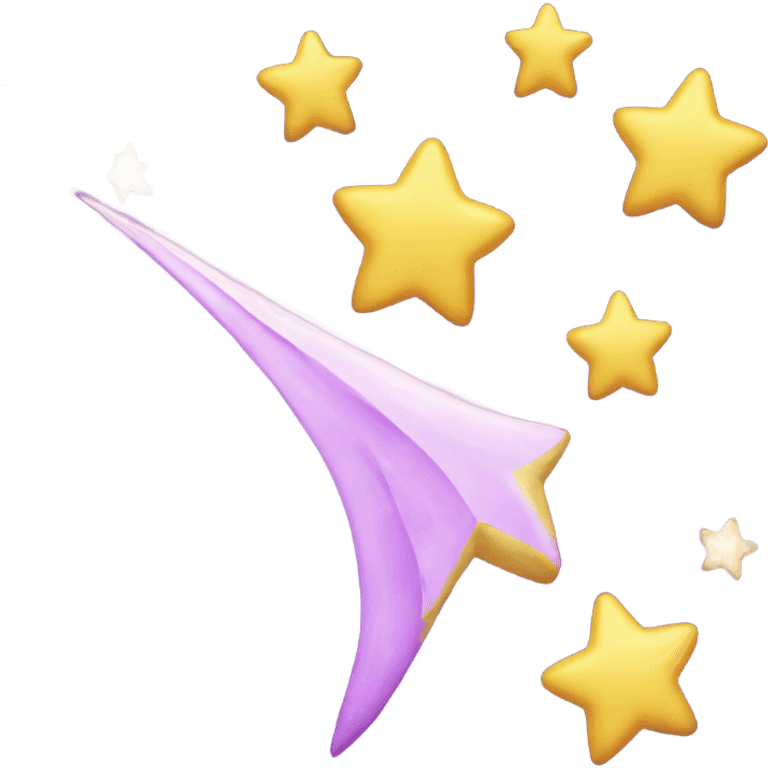 light purple shooting star, stars emoji