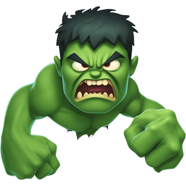 Hulk as ghost vampire angry emoji