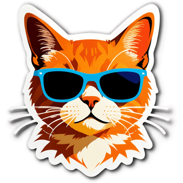 Cat with sunglasses emoji