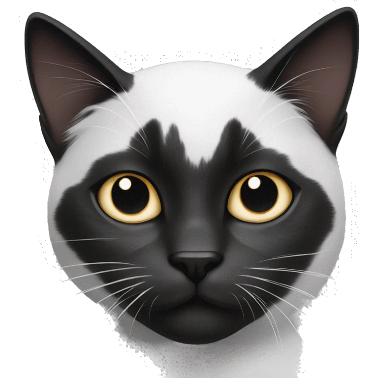 Black and white cat emoji