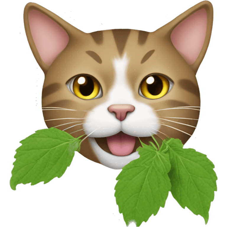 cat sniffing catnip emoji