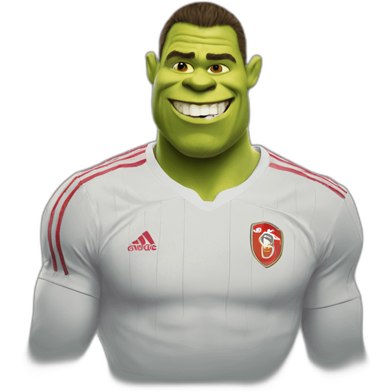 Shrek as Cristiano Ronaldo emoji