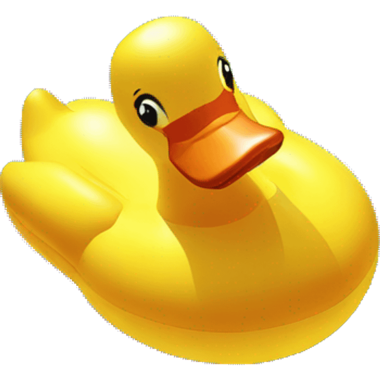 inflatable duck on pool emoji