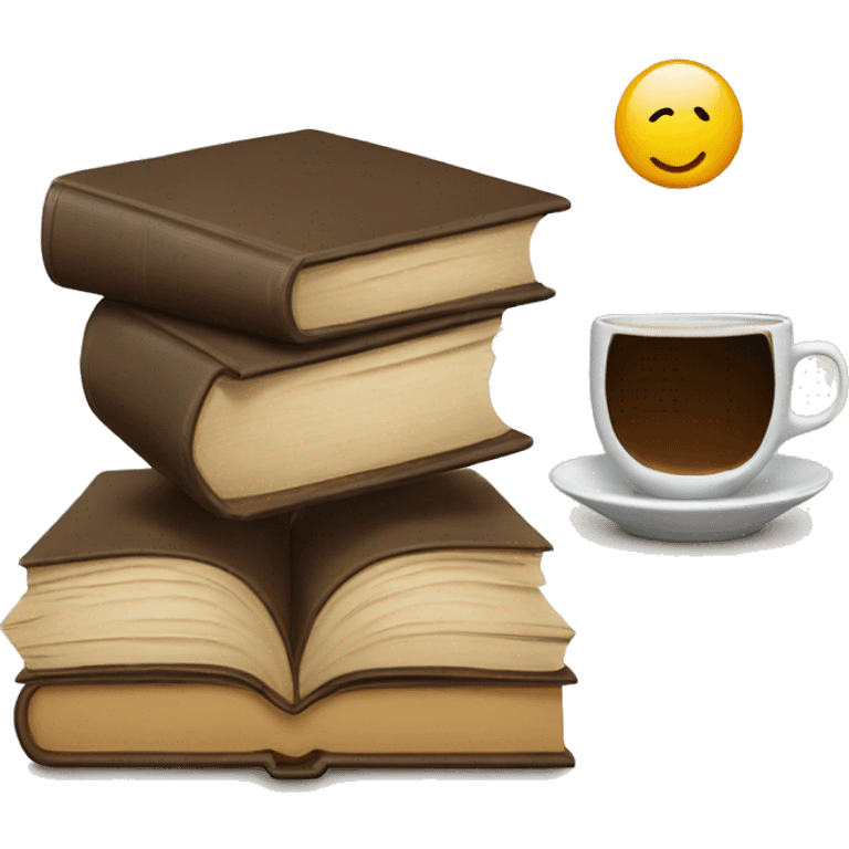 Books and coffee emoji