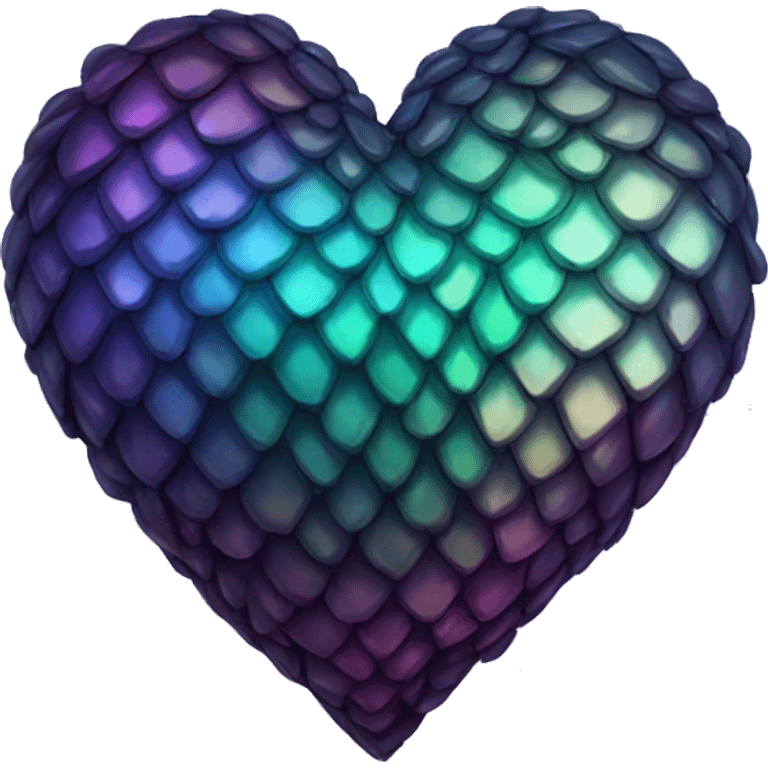 dark iridescent scale heart emoji