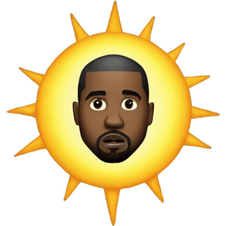 Kanye West as the sun emoji