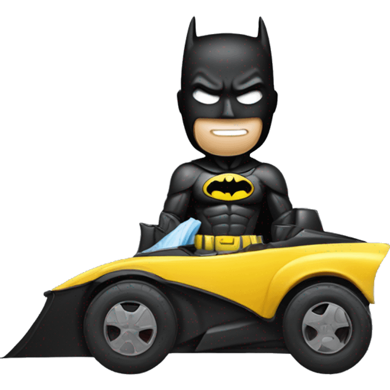 Batman cleans his Batmobile. emoji