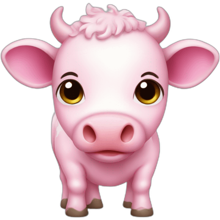 Pink cow baby  emoji