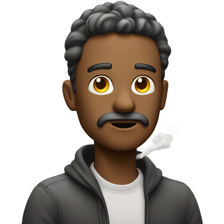 Guy blowing smoke emoji