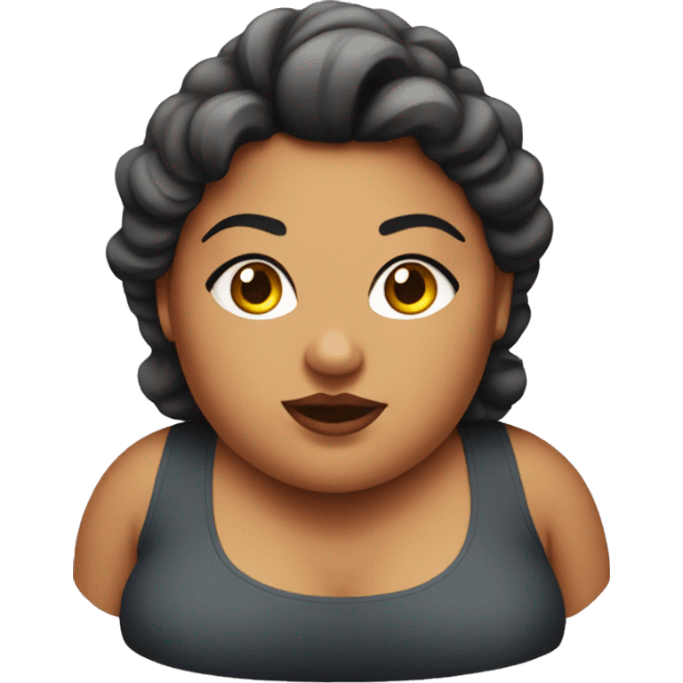 fat gorgeous woman  emoji