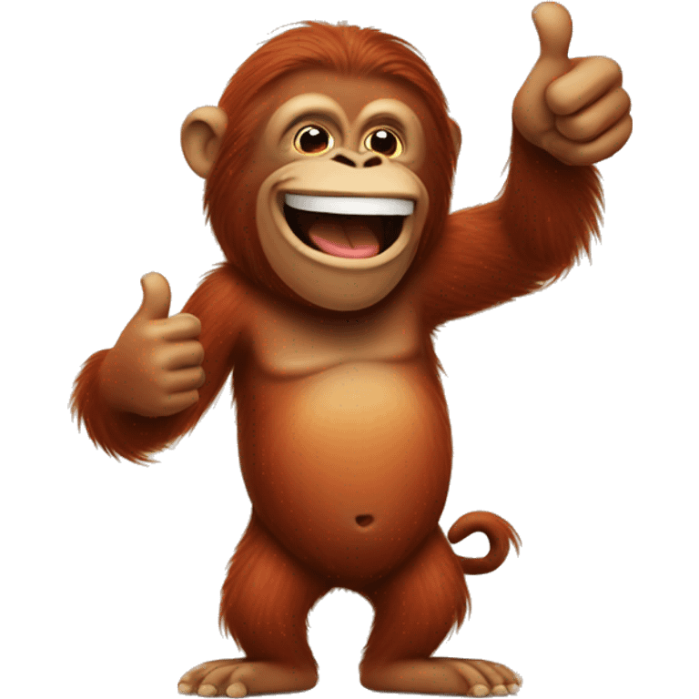 Orangutan giving thumbs up emoji