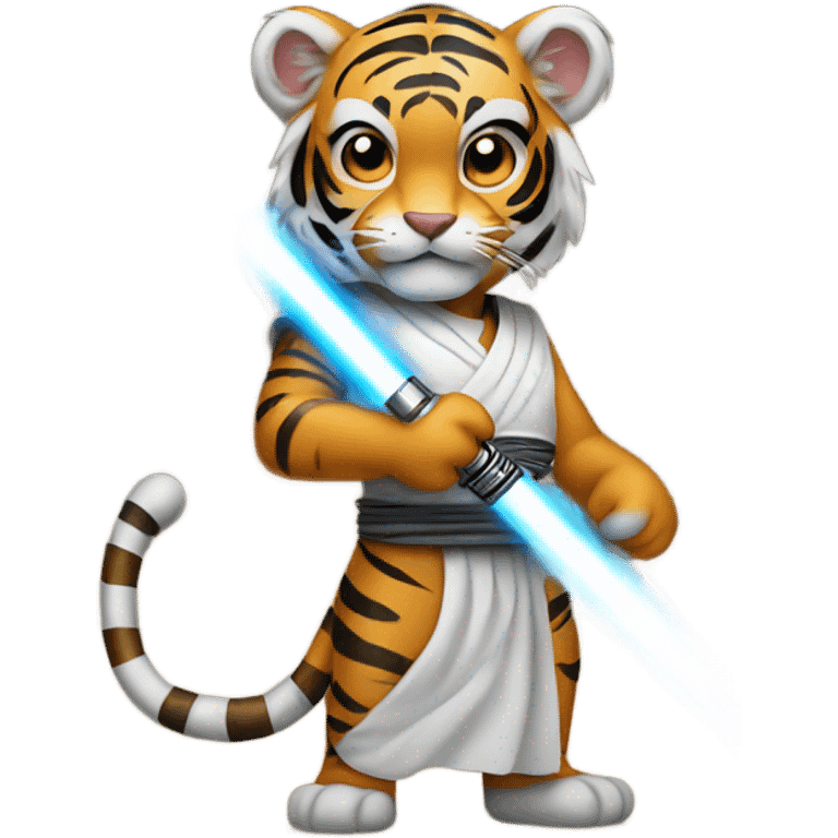 Tiger with lightsaber emoji