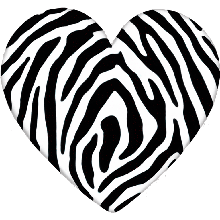 Heart with zebra print emoji