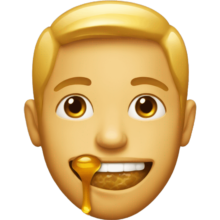 Guy with a honey tounge  emoji