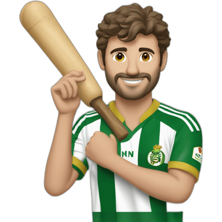 Aficionado del Betis señalando con el dedo emoji