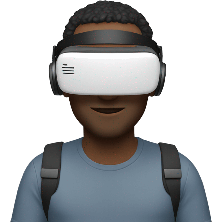 Man with VR emoji