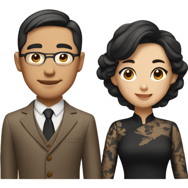 Rich asian couple emoji