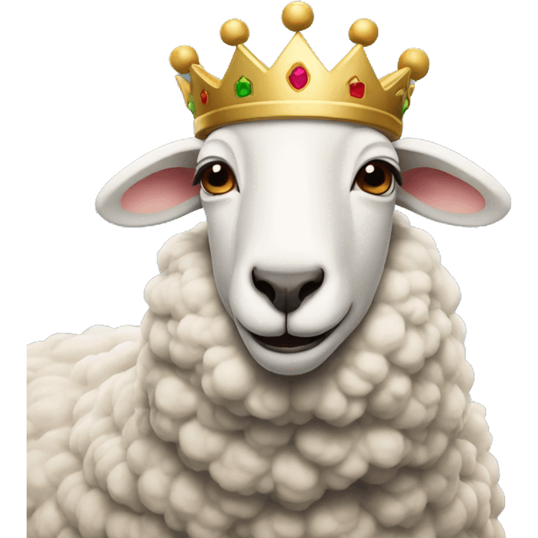 Sheep with a crown emoji