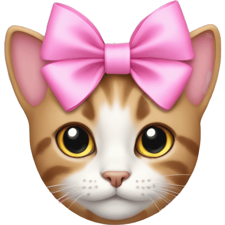 cat in pink bow emoji