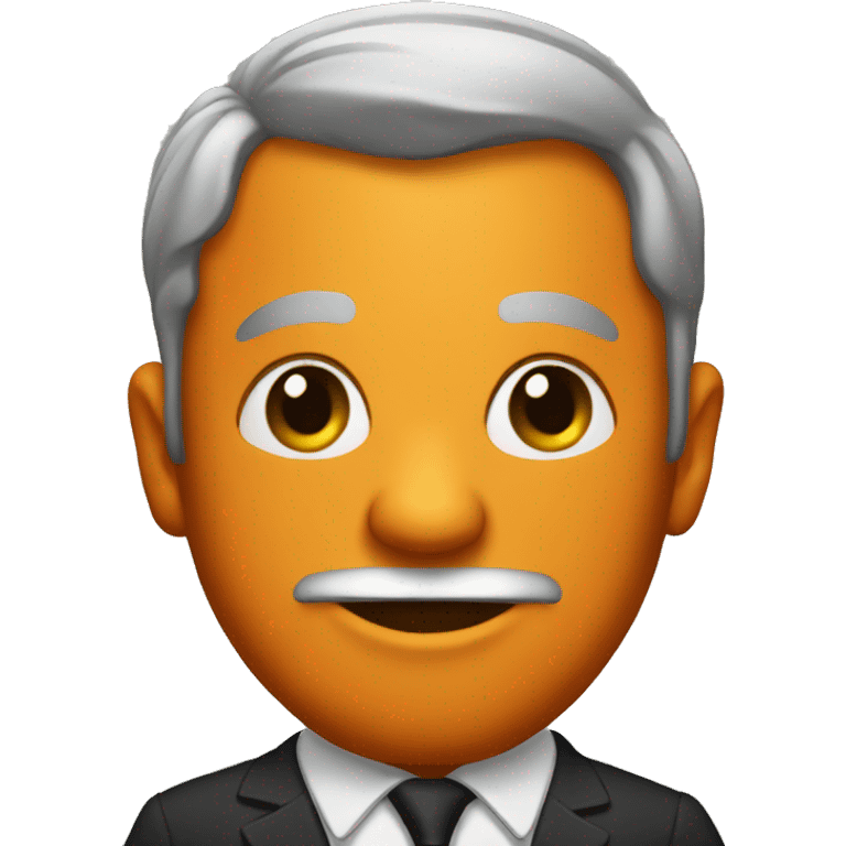 A mayor with a pumkin face emoji