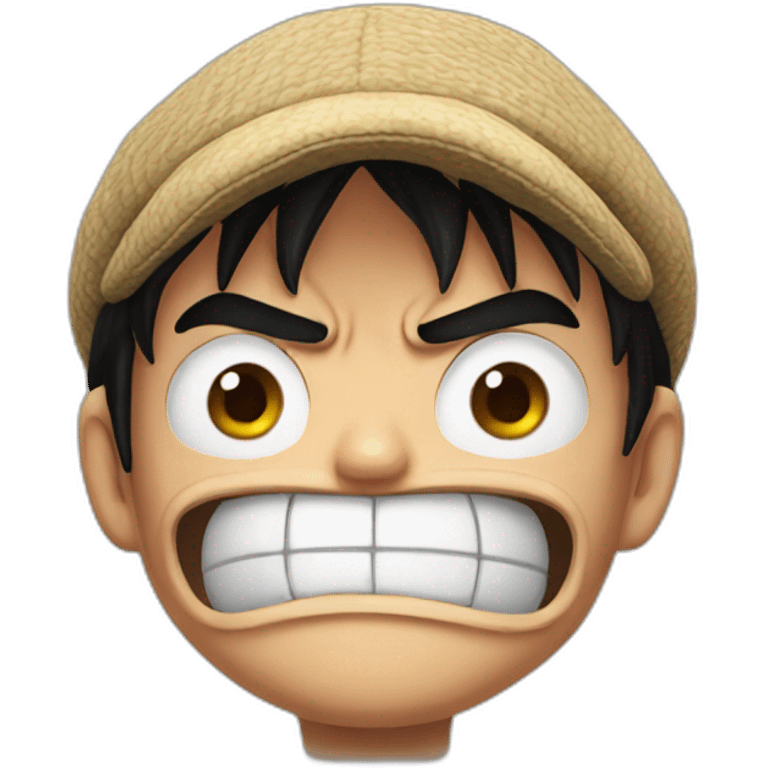 Luffy who is angry emoji