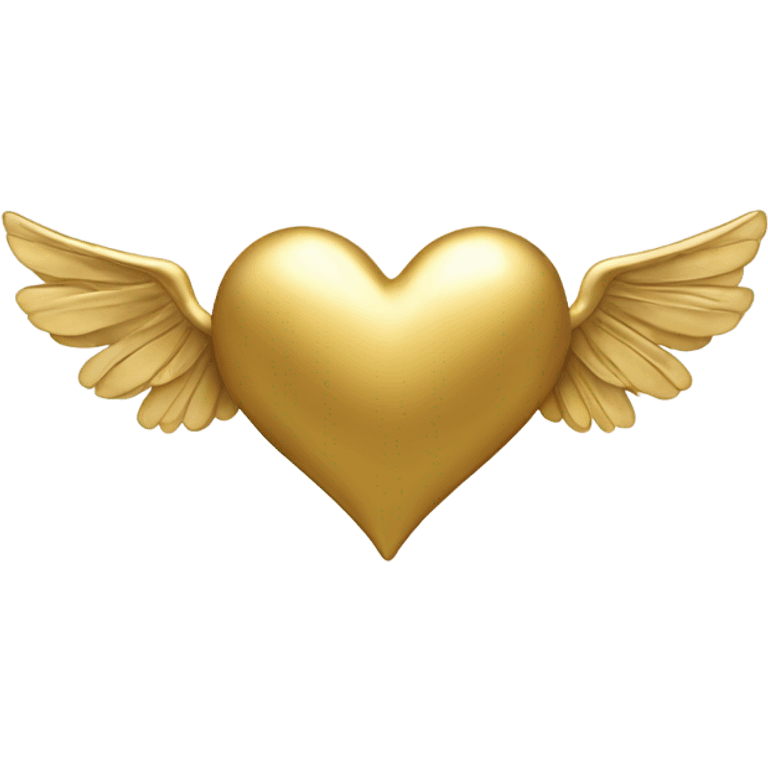 Gold heart with wings and halo emoji