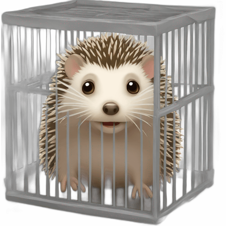 hedgehog in a cage emoji