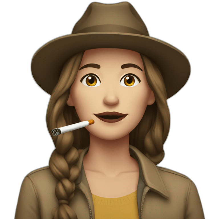 Beth from Yellowstone smoking a cigarette emoji