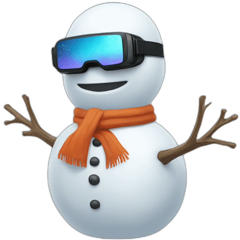 snowman in vr headset emoji