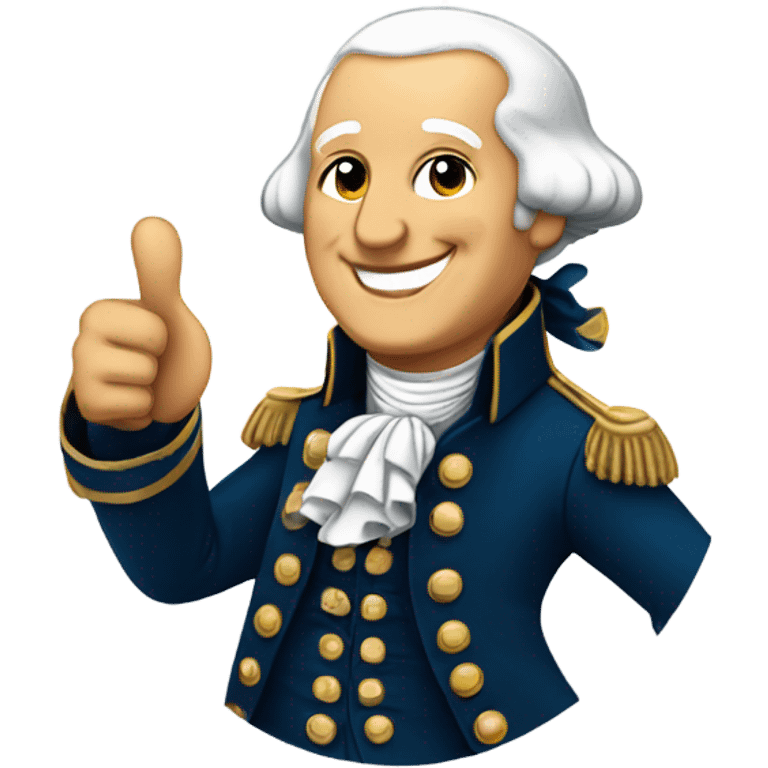 George Washington giving thumbs up emoji