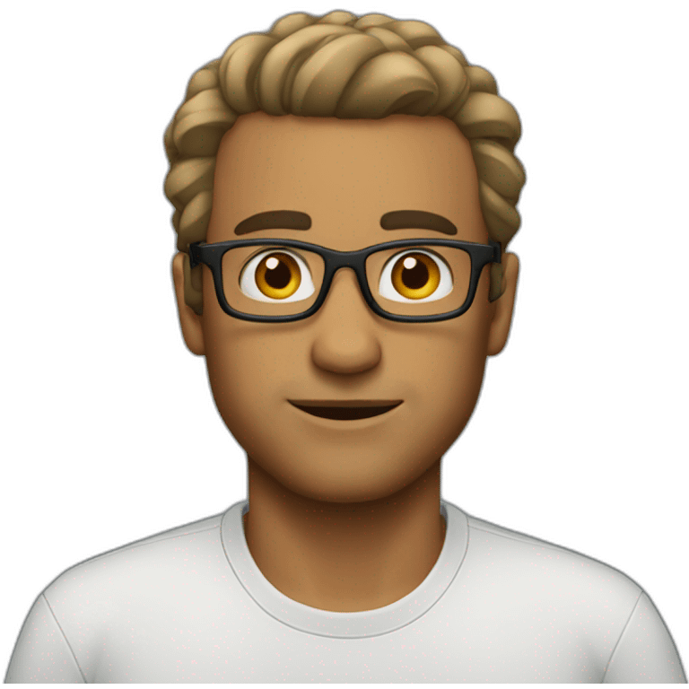 No glasses Bold engineer emoji