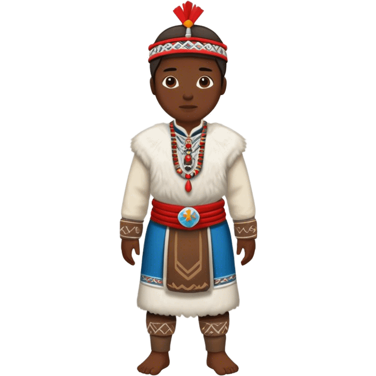 full scale standing  greenland citizen traditional outfit  emoji