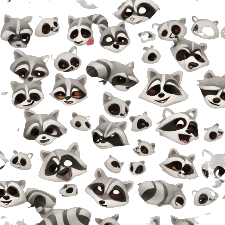 raccoon party emoji