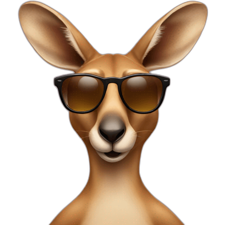 kangaroo with sunglasses emoji