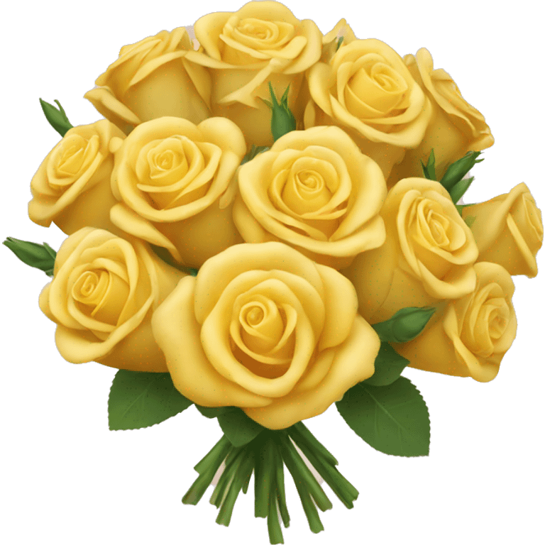 Yellow rose bouquet  emoji