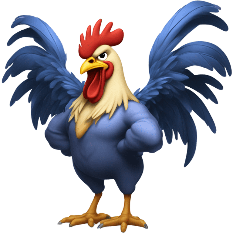 Angry boxing rooster emoji