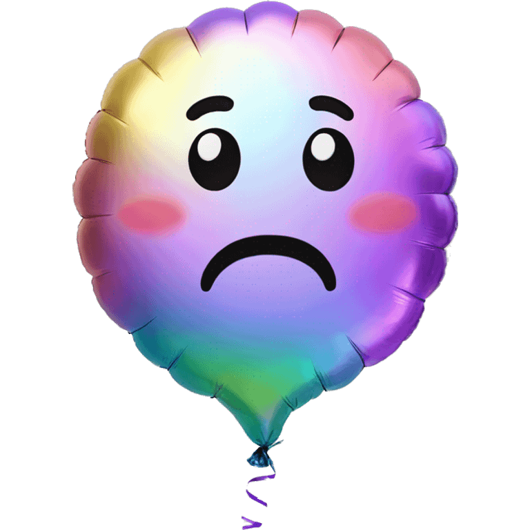 Iridescent foil balloon emoji