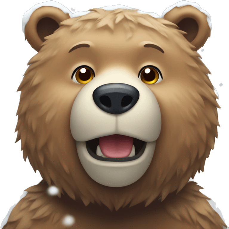 Bear in snow emoji