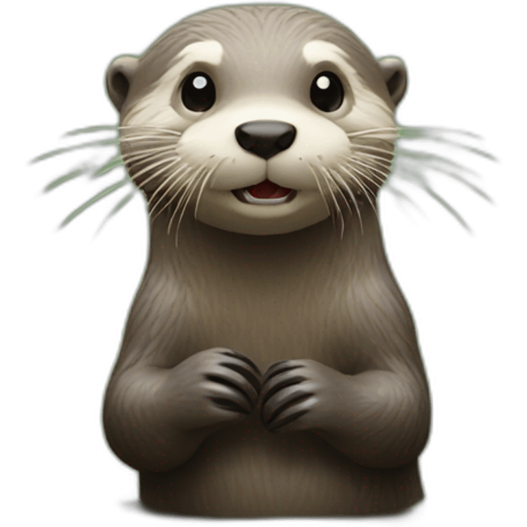 Otter playing chest emoji