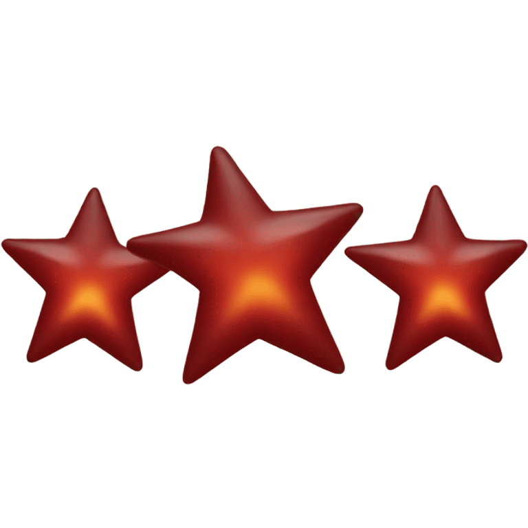 3 deep red stars emoji