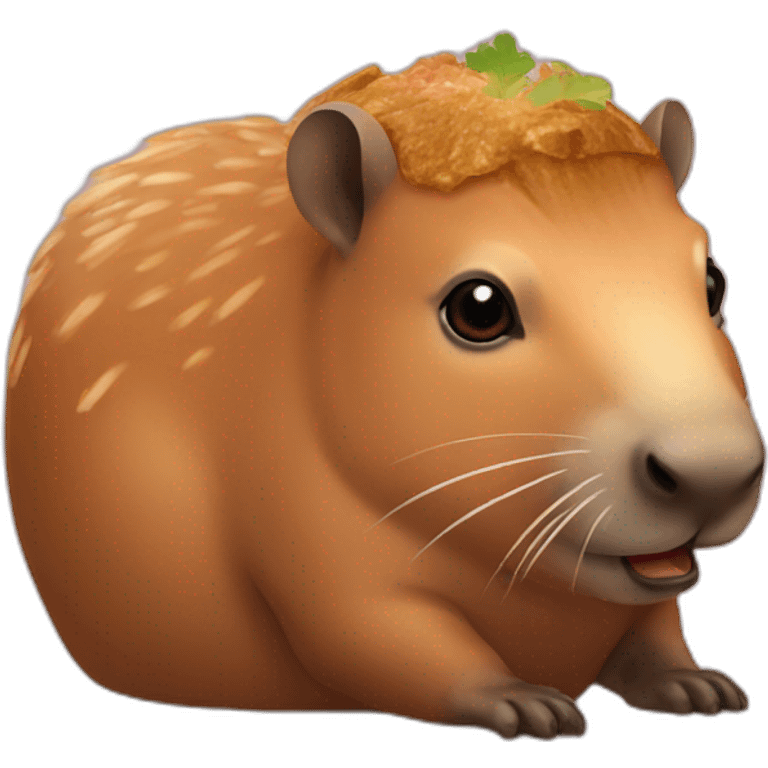 Capibara qui mange une pastèque emoji