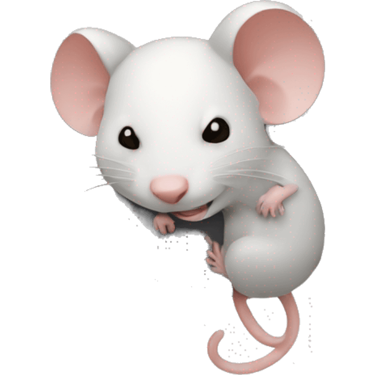 a exhausted rat on a mouse wheel emoji