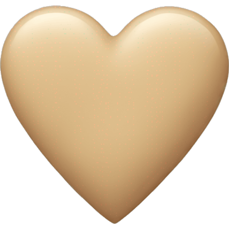 Beige love heart emoji