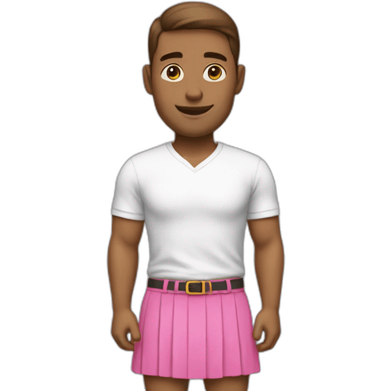 Guy in pink skirt emoji