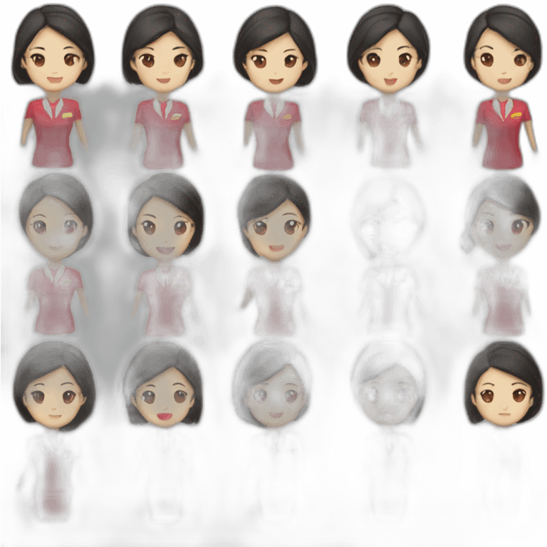 Asiana Airlines Cabin crew emoji