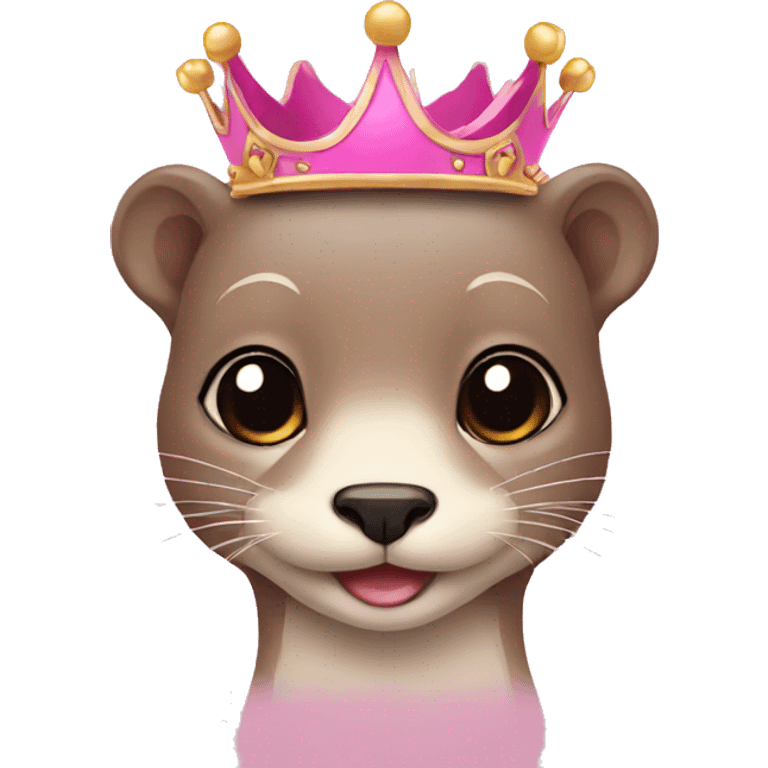 pink crown princess otter emoji